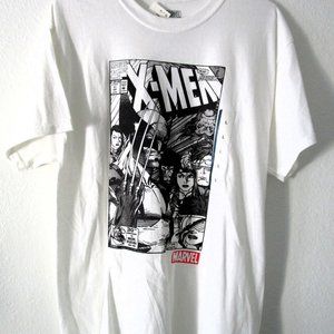 Marvel X-Men White T-shirt Magazine cover image Size Large Unisex